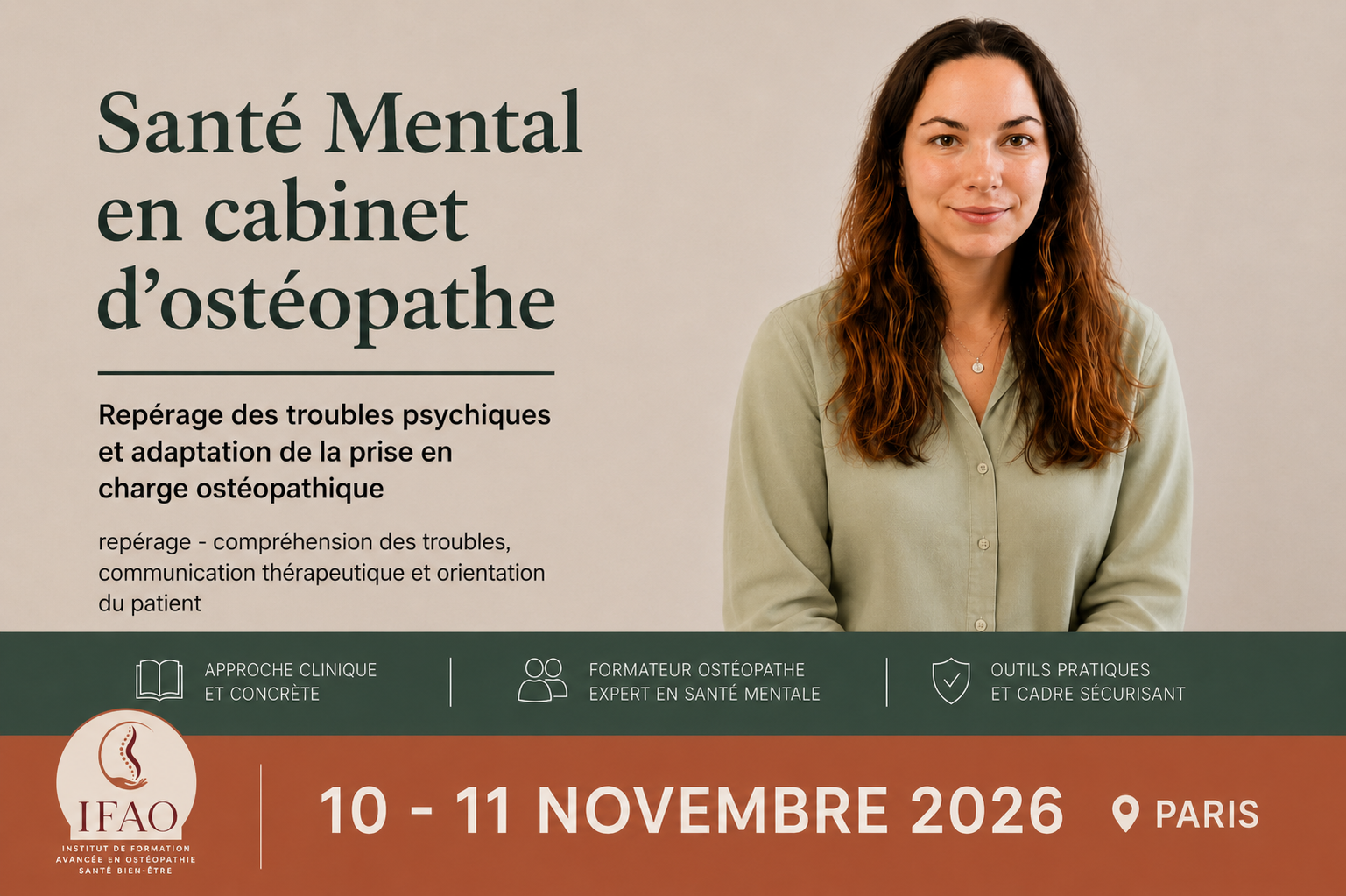 Albane PAUBERT Osteopathe DO et Formatrice Accreditée -Premiers Secours en Santé Mentale - Prévention du Risque Suicidaire - Secouriste au Travail en Santé Mentale